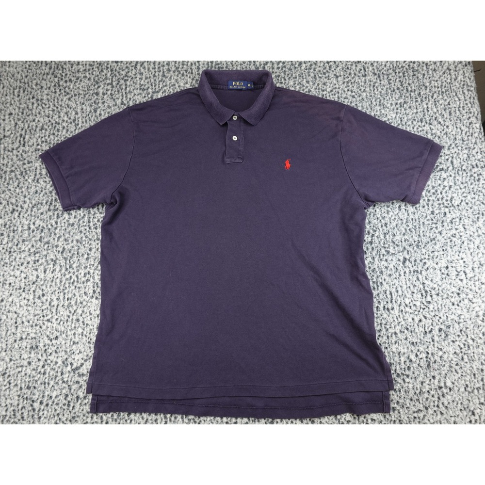 Polo Ralph Lauren Polo Shirt Mens XL Purple Short Sleeve Red Pony Logo Classic